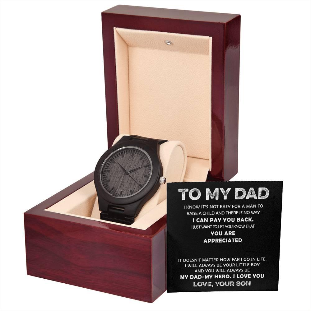 "My Dad, My Hero' Wooden Watch - Real Rad Boutique