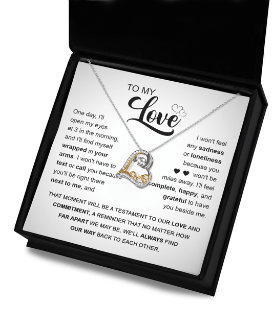 'My Love Next To Me' Love Dancing Necklace - Real Rad Boutique