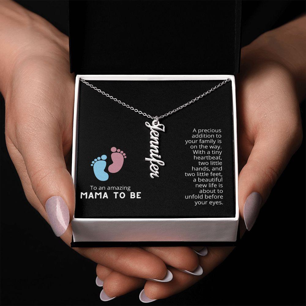 'New Precious Addition' Vertical Name Necklace - Real Rad Boutique