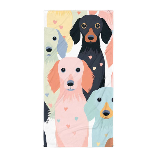 Pastel Paws - Dachshund Beach Towel - Real Rad Boutique