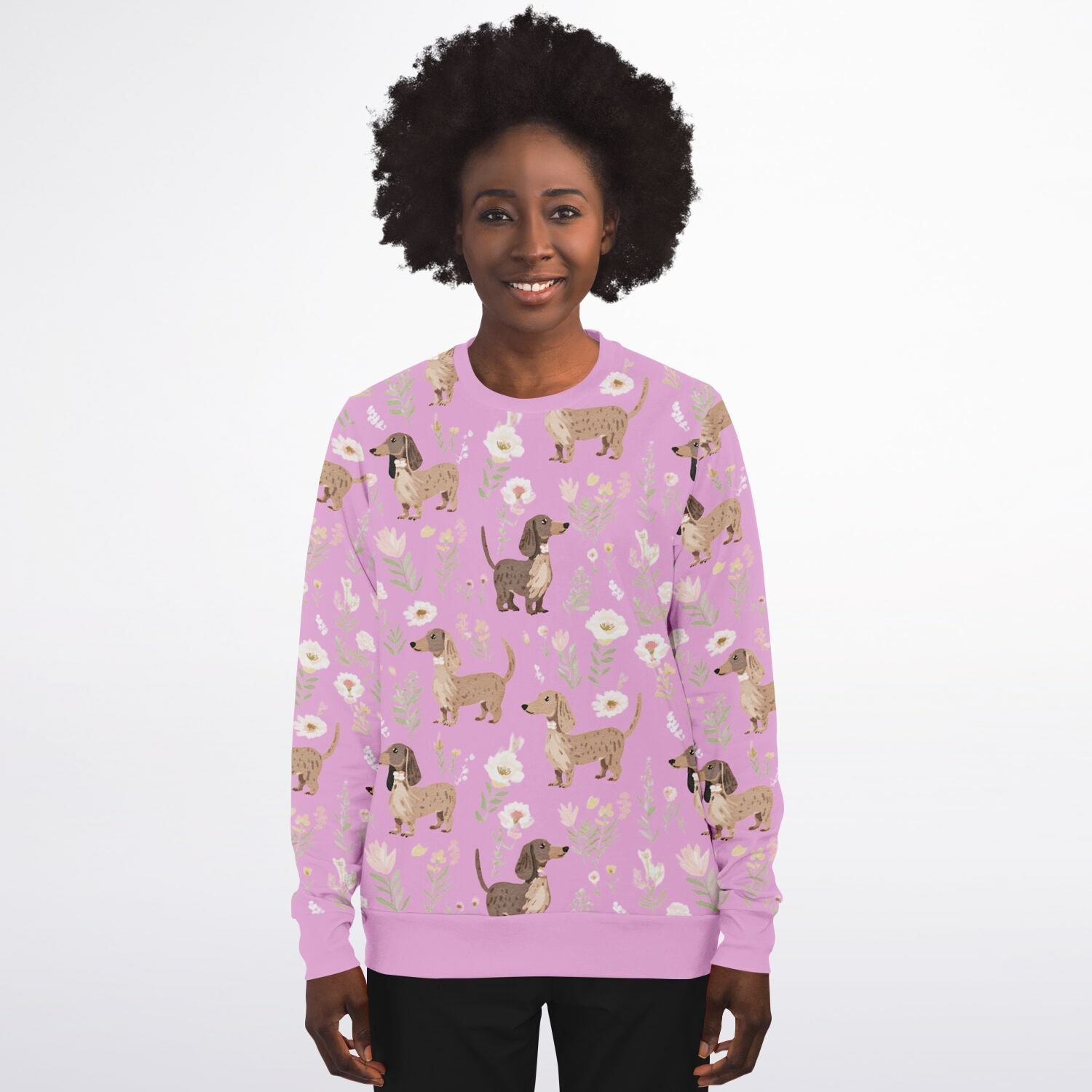 Pink Blooms - Dachshund Sweatshirt - Real Rad Boutique