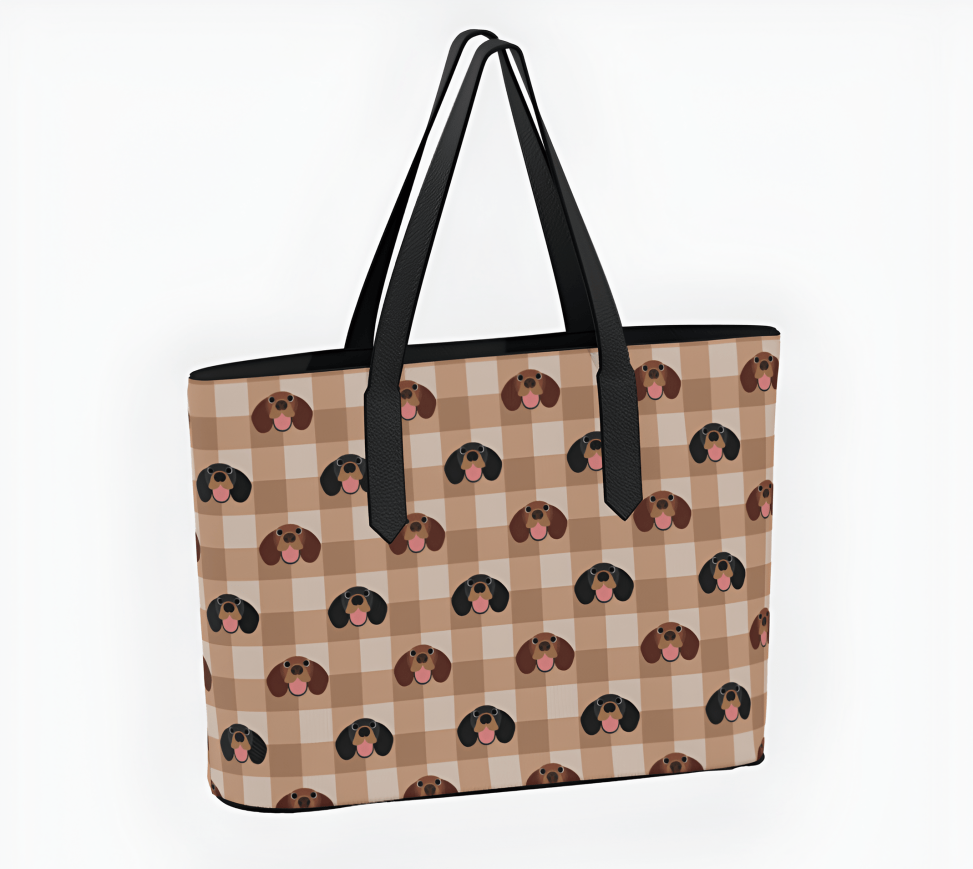 Plaid Paws - Vegan Leather Tote Bag - Real Rad Boutique