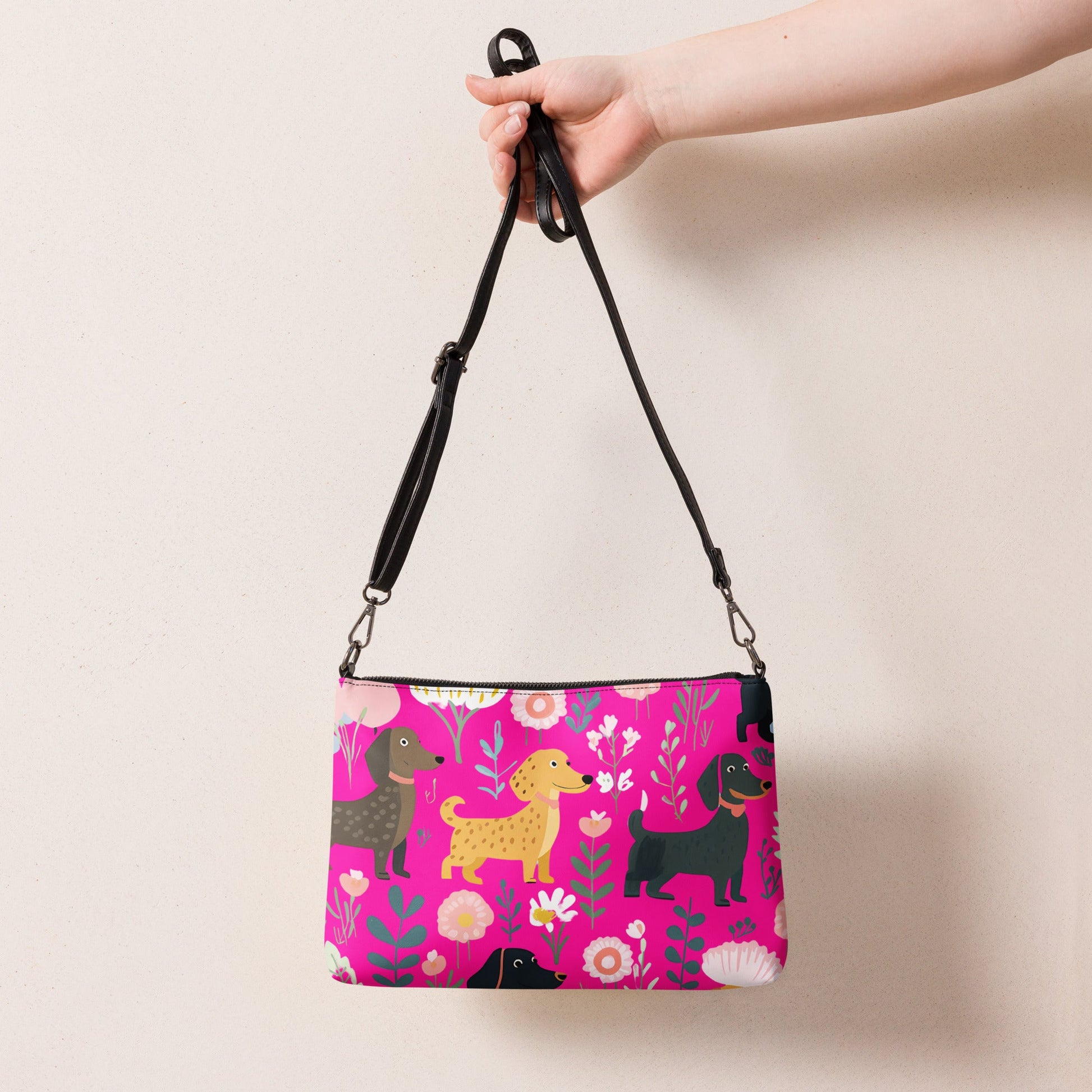 Pretty in Pink - Dachshund Crossbody Purse - Real Rad Boutique