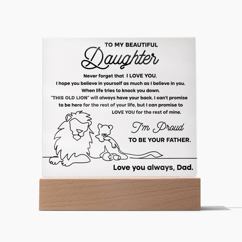 'Proud Lion' Acrylic Square Plaque - Real Rad Boutique