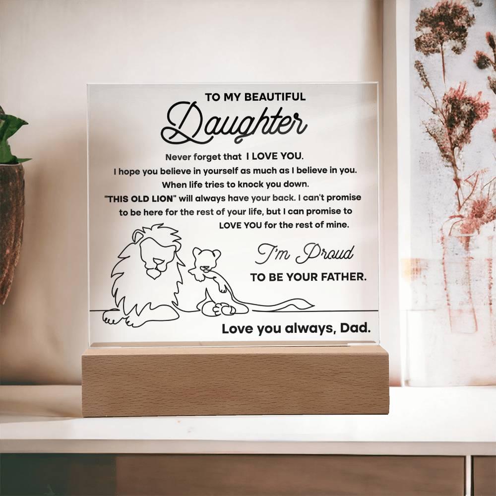 'Proud Lion' Acrylic Square Plaque - Real Rad Boutique