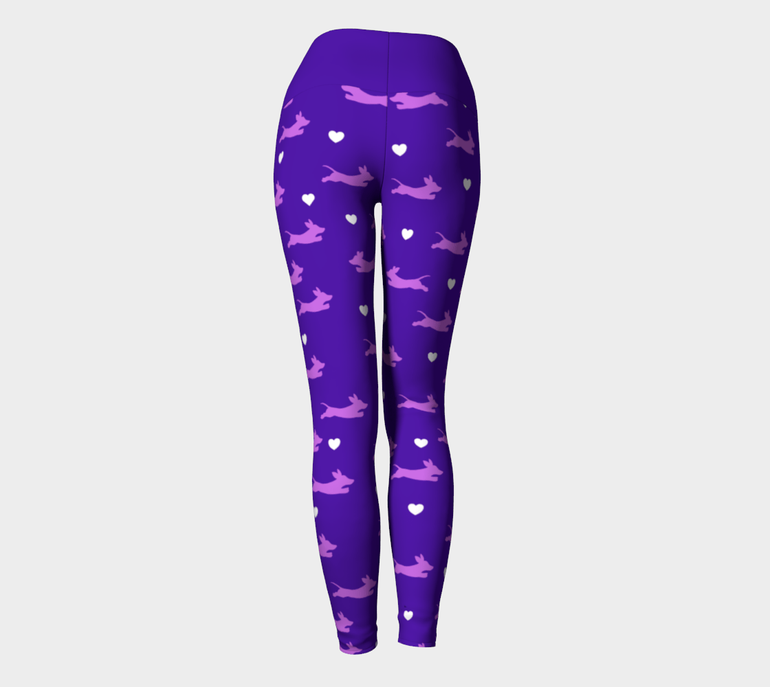 Purple Passion - Dachshund Yoga Leggings - Real Rad Boutique