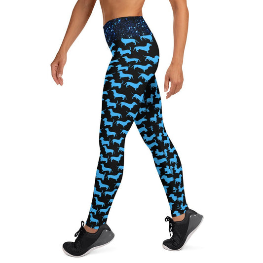 Radiant Blue - Dachshund Fitness Leggings - Real Rad Boutique