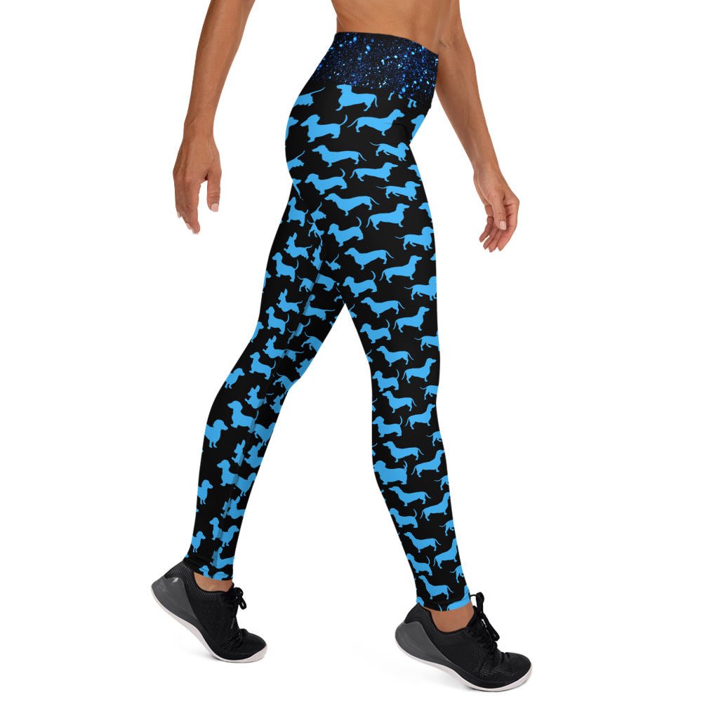 Radiant Blue - Dachshund Fitness Leggings - Real Rad Boutique