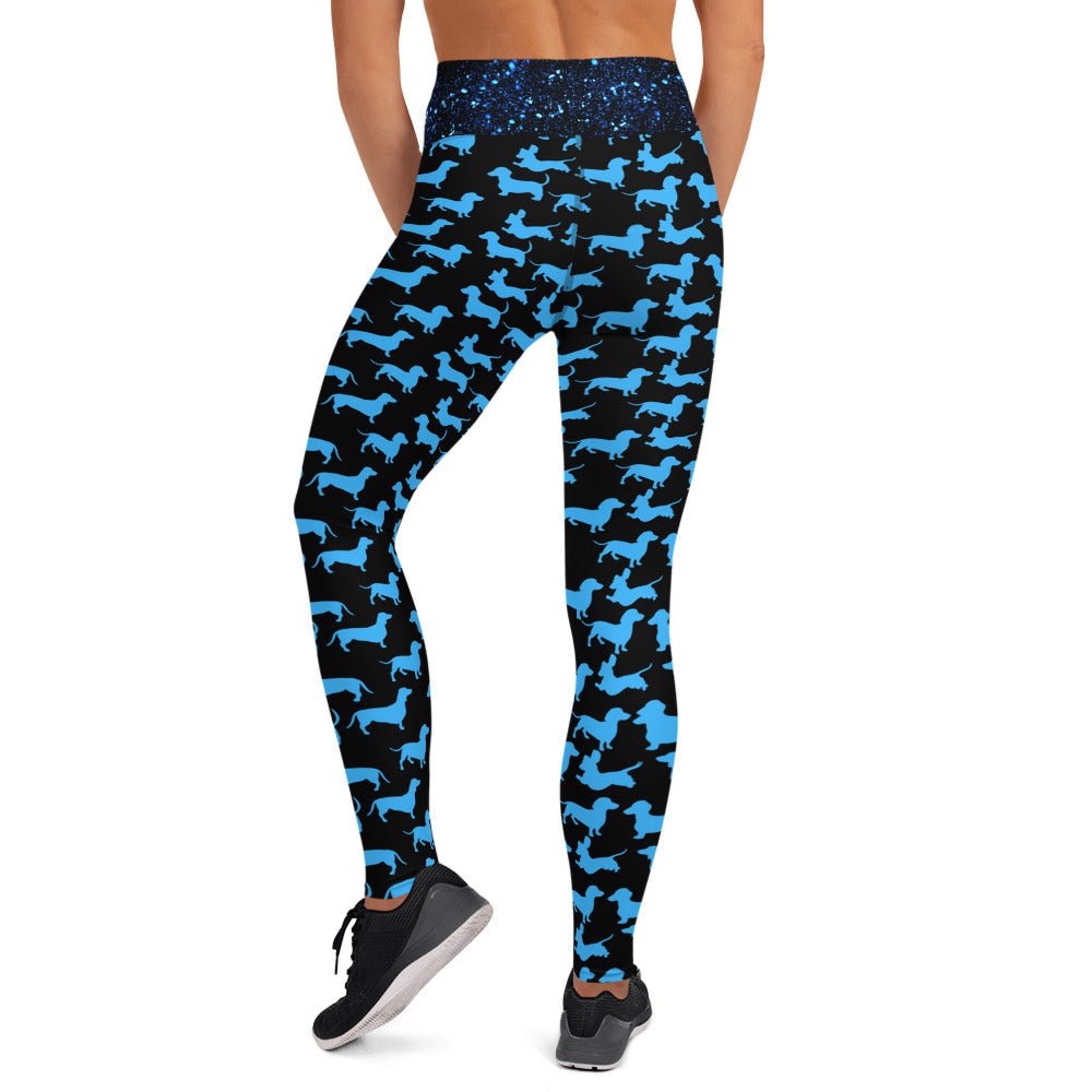 Radiant Blue - Dachshund Fitness Leggings - Real Rad Boutique