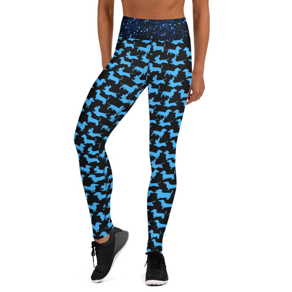 Radiant Blue - Dachshund Fitness Leggings - Real Rad Boutique