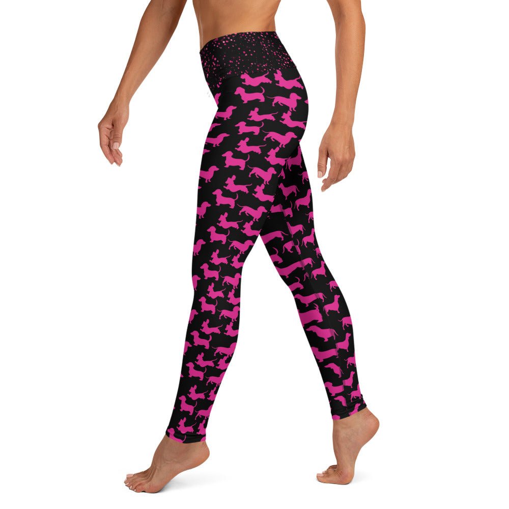 Radiant Pink - Dachshund Fitness Leggings - Real Rad Boutique