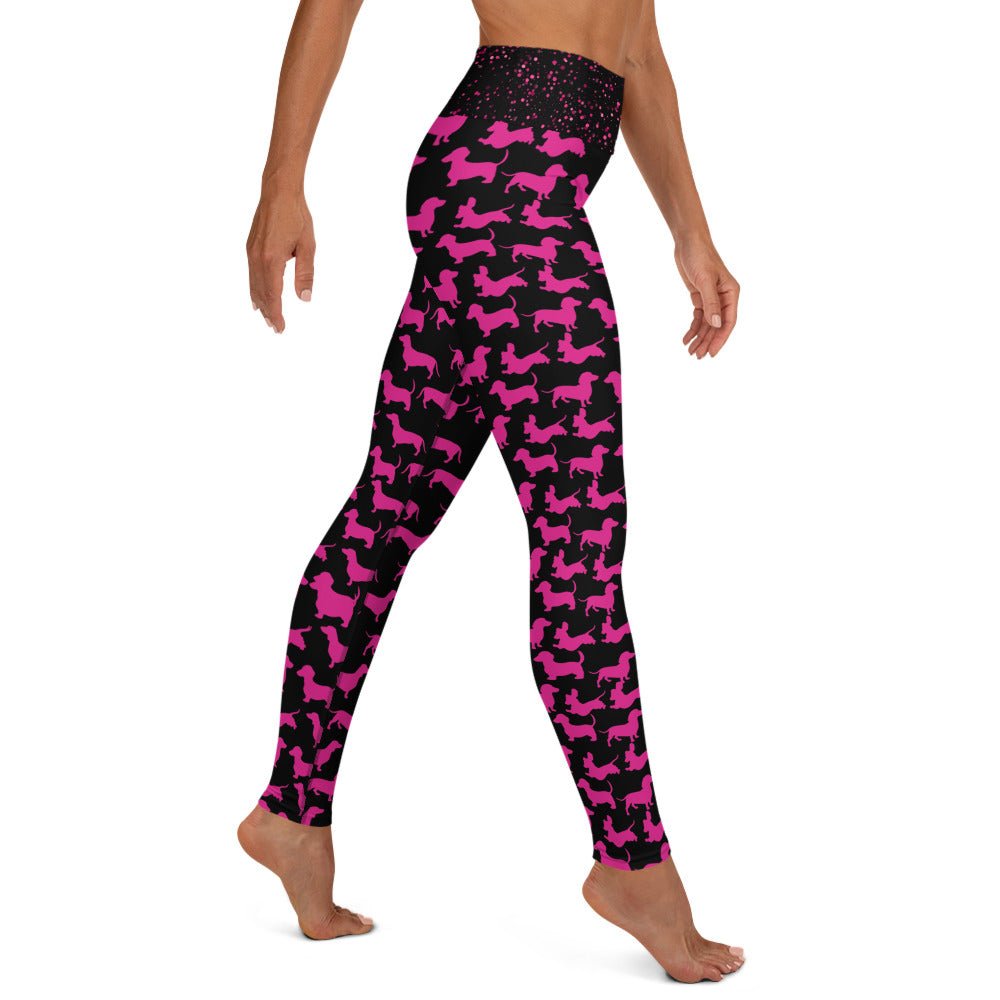 Radiant Pink - Dachshund Fitness Leggings - Real Rad Boutique