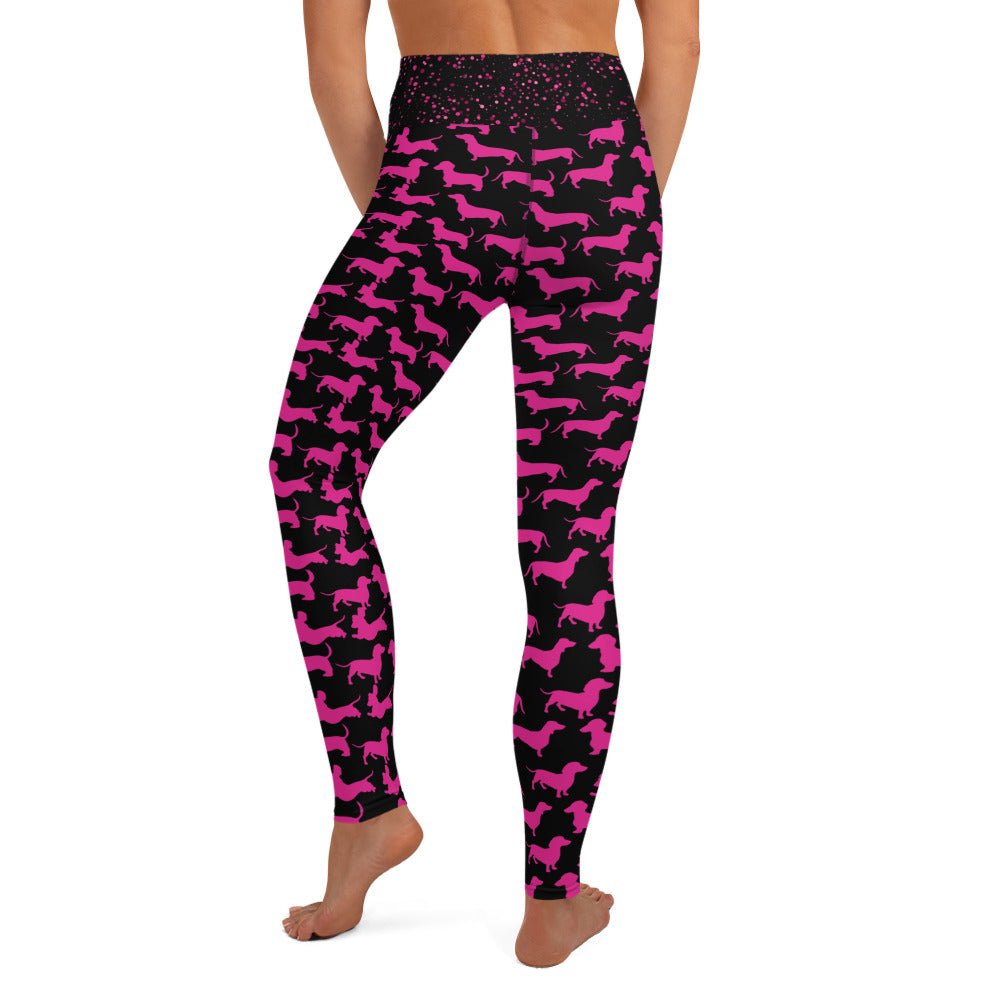 Radiant Pink - Dachshund Fitness Leggings - Real Rad Boutique