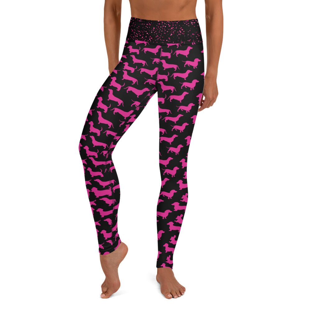 Radiant Pink - Dachshund Fitness Leggings - Real Rad Boutique