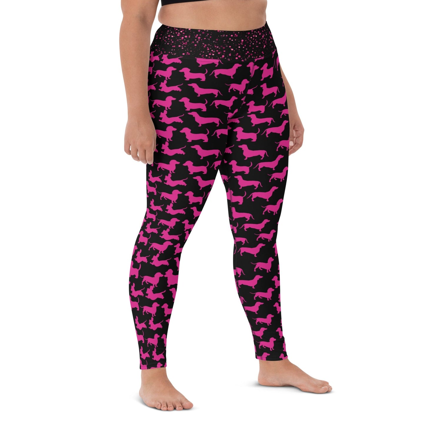 Radiant Pink - Dachshund Fitness Leggings - Real Rad Boutique