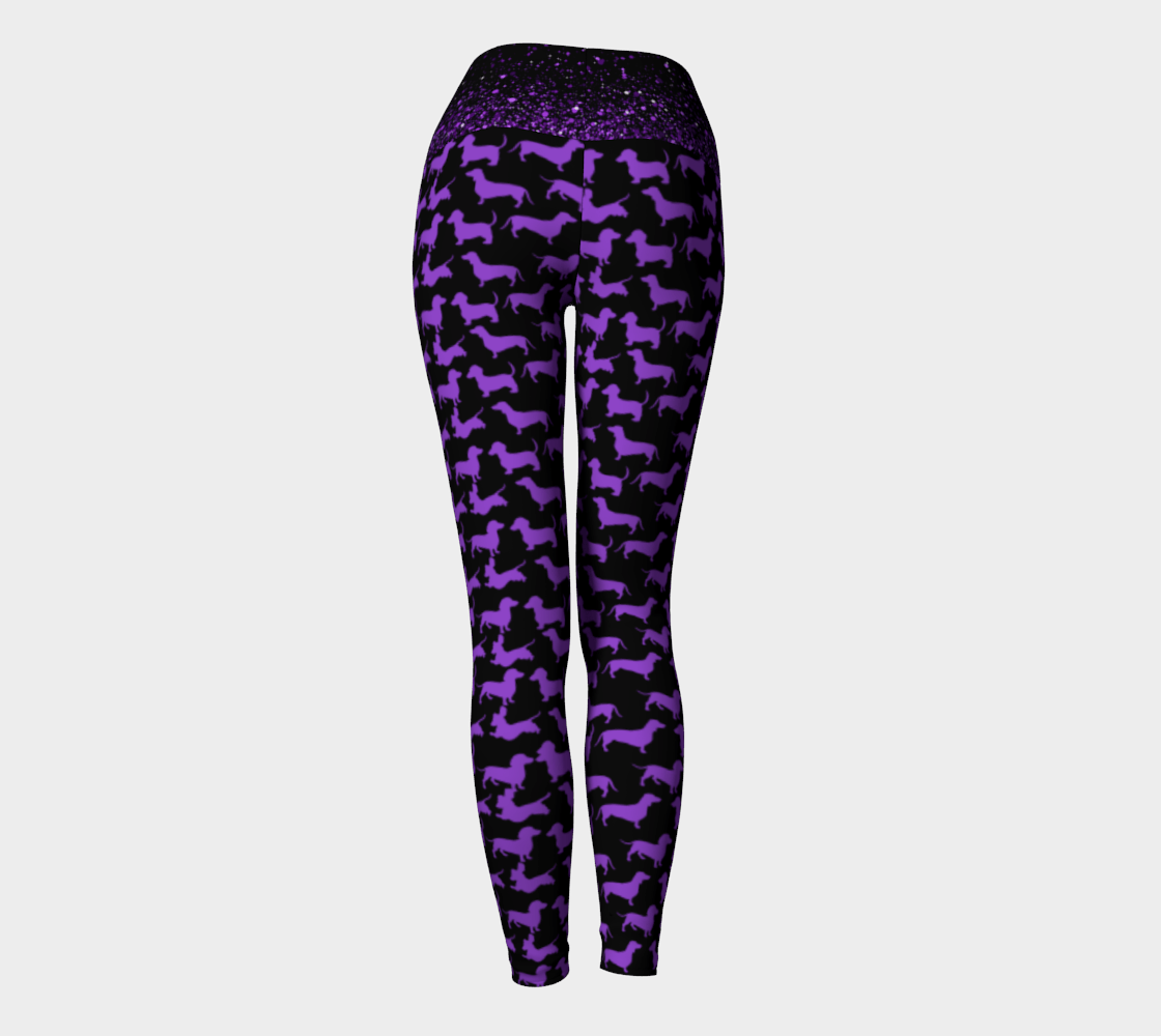 Radiant Purple - Dachshund Yoga Leggings - Real Rad Boutique