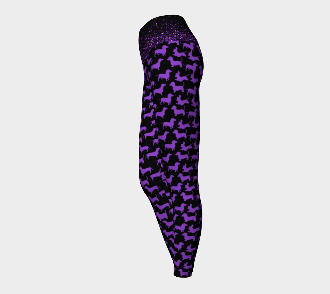 Radiant Purple - Dachshund Yoga Leggings - Real Rad Boutique