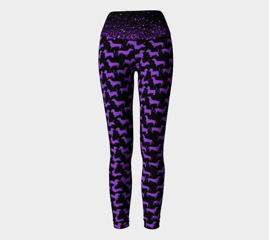 Radiant Purple - Dachshund Yoga Leggings - Real Rad Boutique