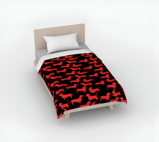 Radiant Red - Dachshund Duvet - Real Rad Boutique