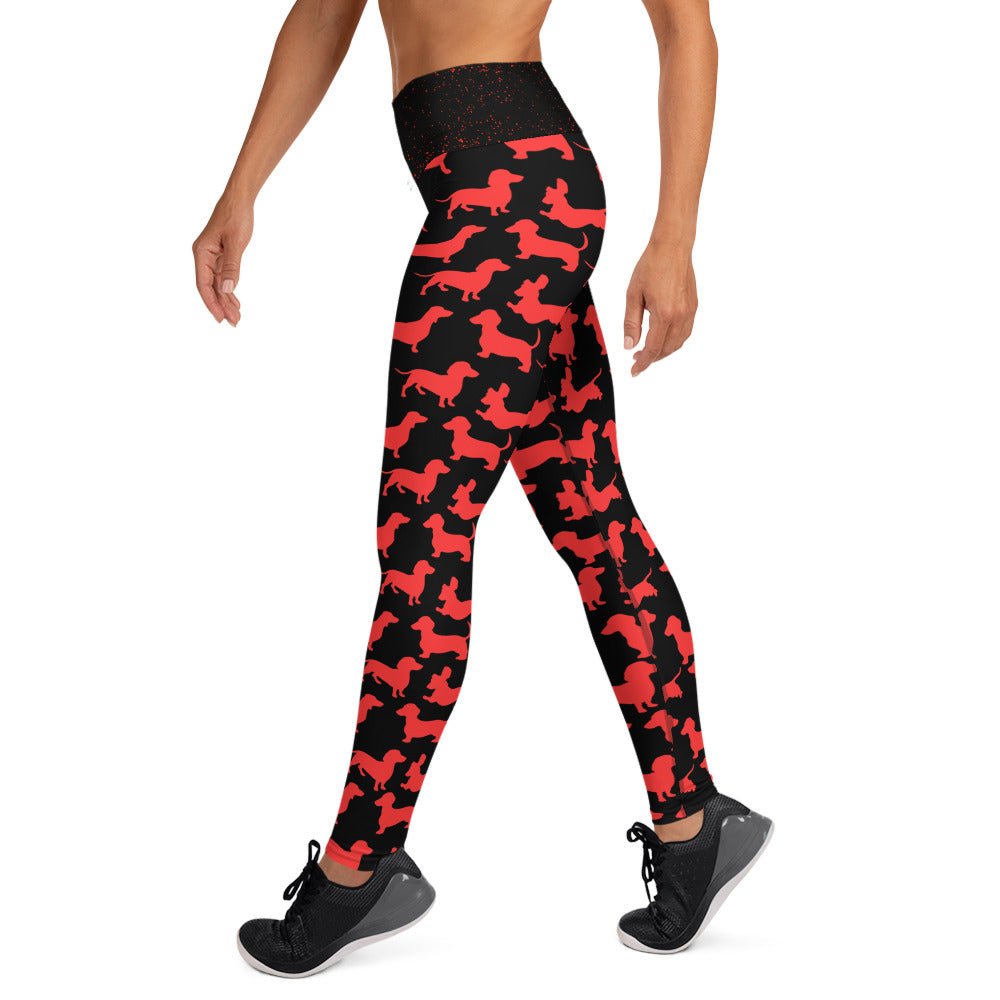 Radiant Red - Dachshund Fitness Leggings - Real Rad Boutique