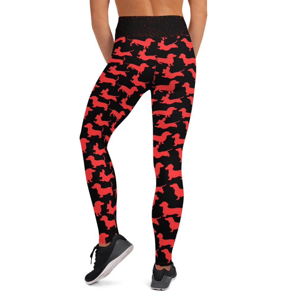 Radiant Red - Dachshund Fitness Leggings - Real Rad Boutique