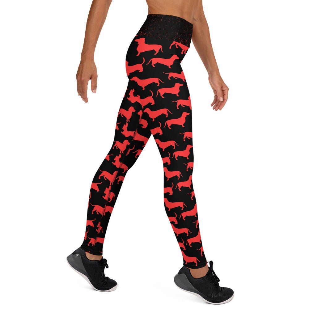 Radiant Red - Dachshund Fitness Leggings - Real Rad Boutique