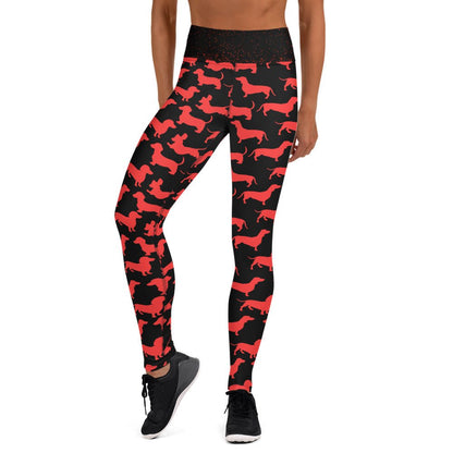 Radiant Red - Dachshund Fitness Leggings - Real Rad Boutique