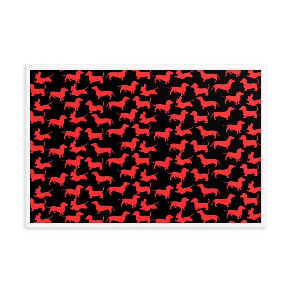 Radiant Red - Dachshund Framed Poster - Real Rad Boutique