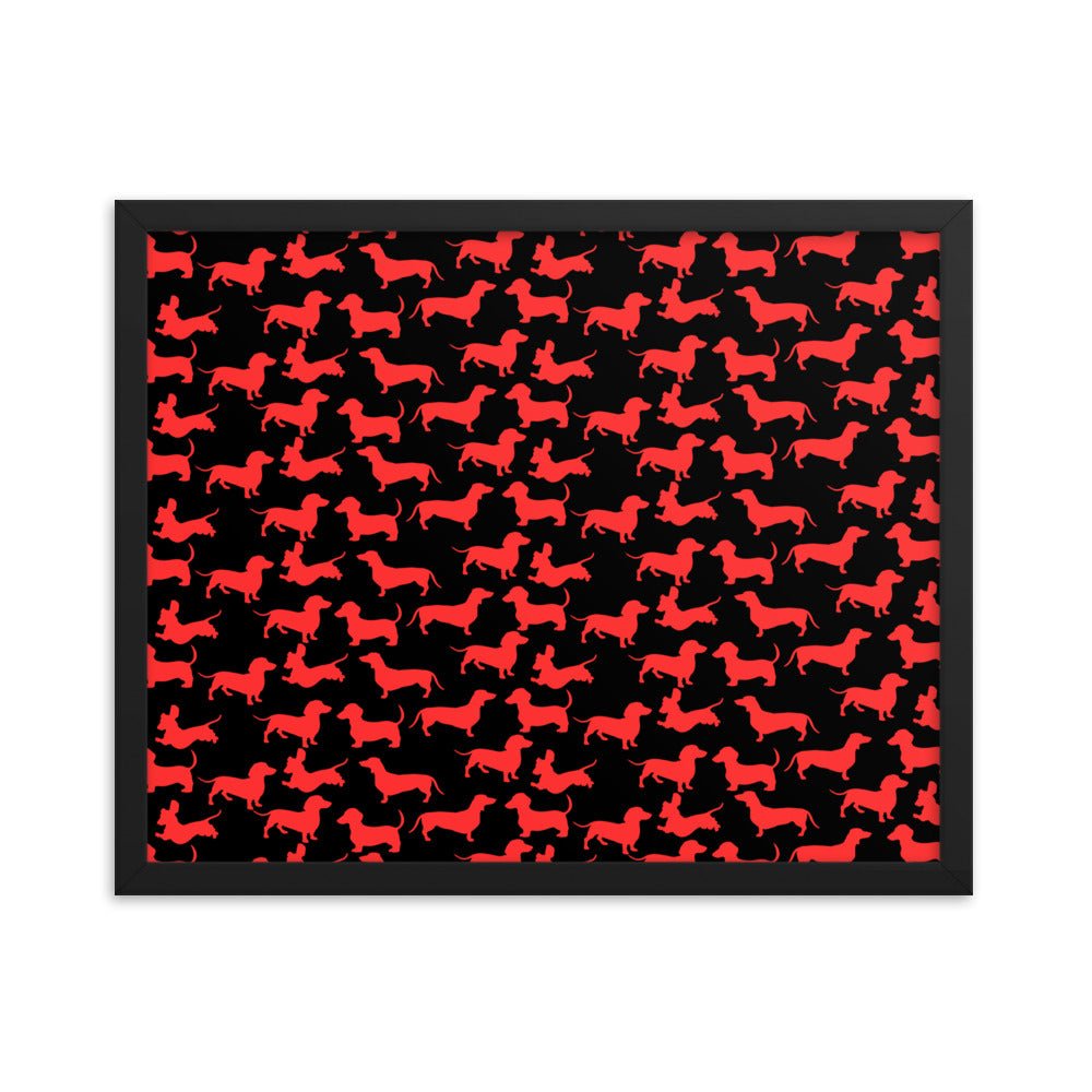 Radiant Red - Dachshund Framed Poster - Real Rad Boutique