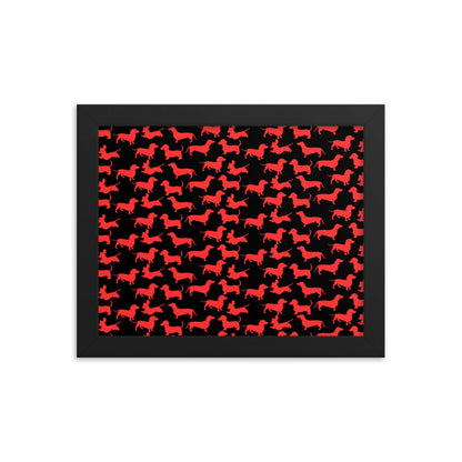 Radiant Red - Dachshund Framed Poster - Real Rad Boutique