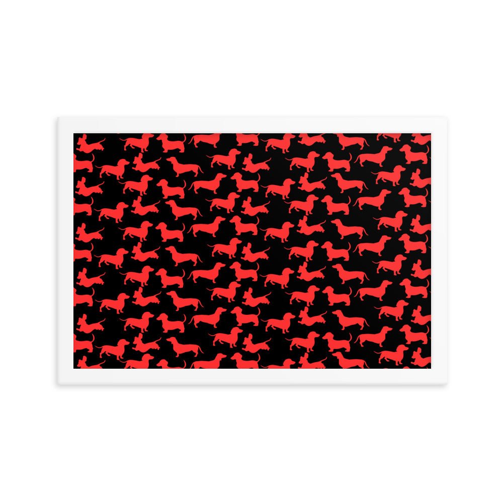 Radiant Red - Dachshund Framed Poster - Real Rad Boutique