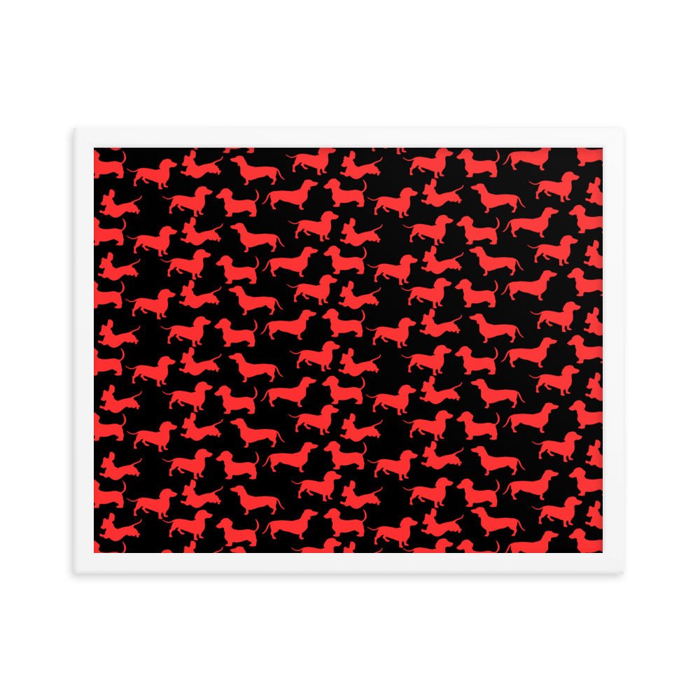 Radiant Red - Dachshund Framed Poster - Real Rad Boutique