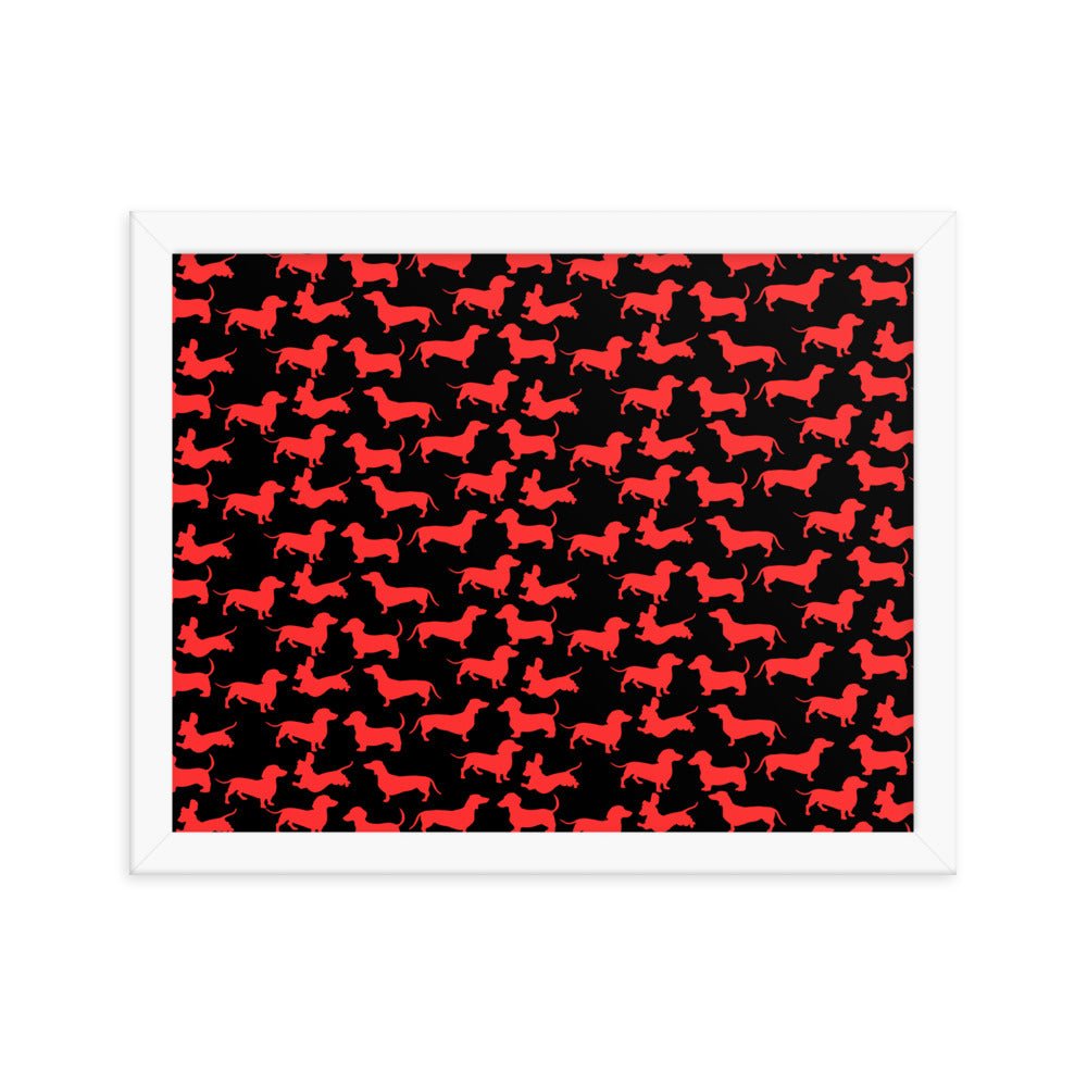 Radiant Red - Dachshund Framed Poster - Real Rad Boutique