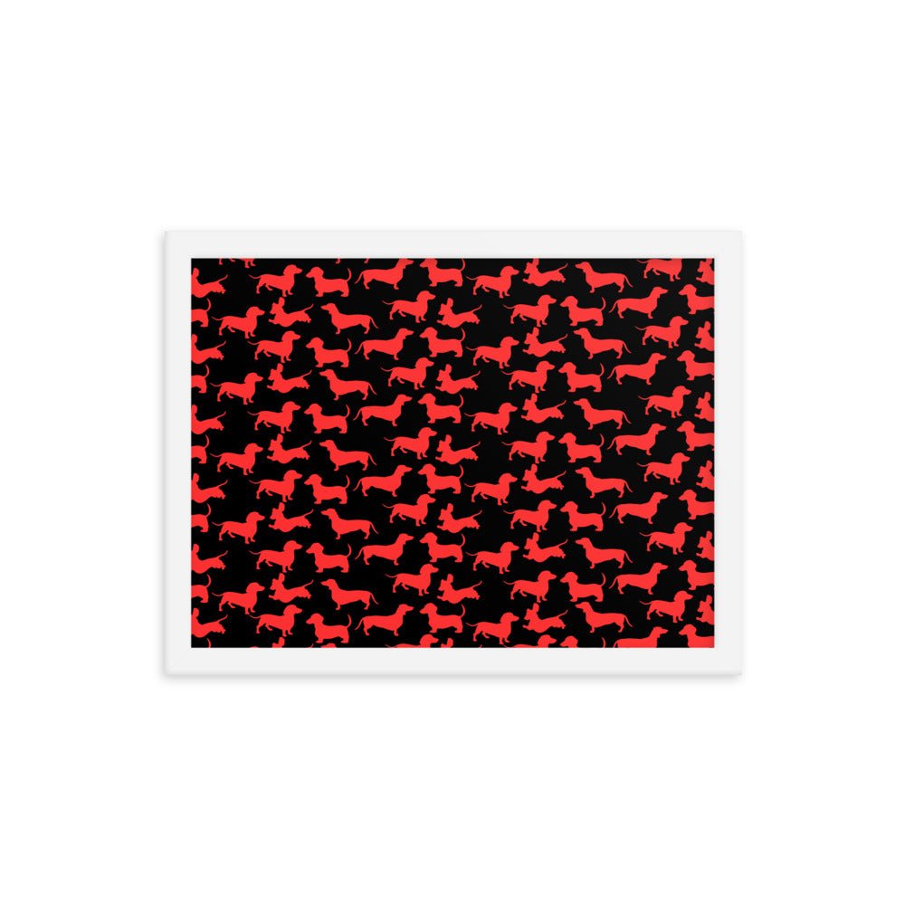 Radiant Red - Dachshund Framed Poster - Real Rad Boutique