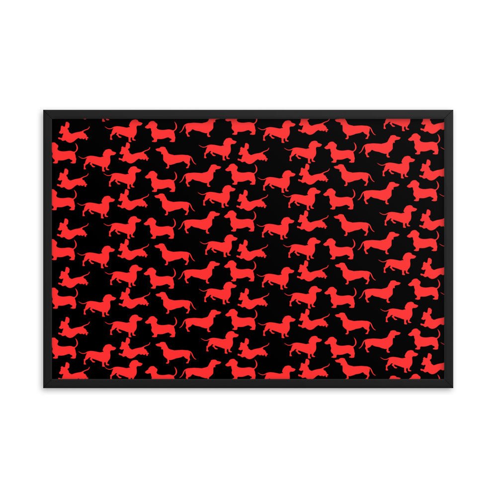 Radiant Red - Dachshund Framed Poster - Real Rad Boutique