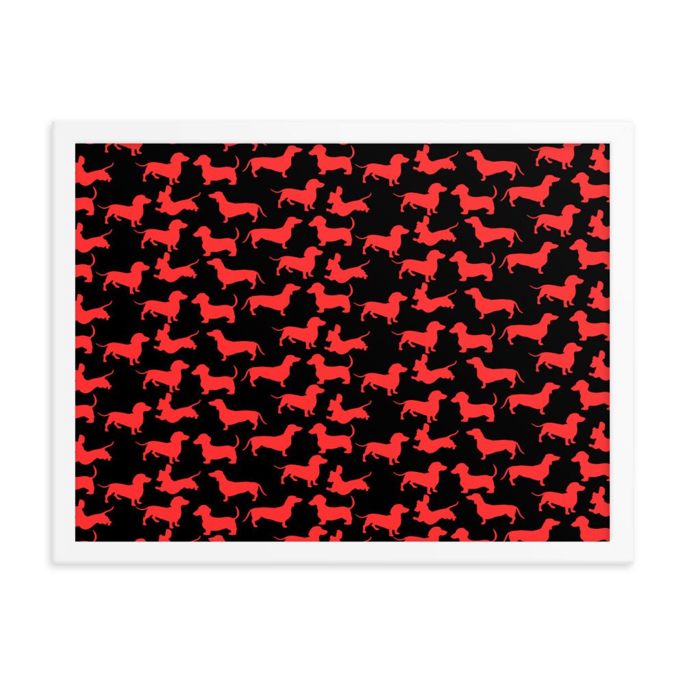 Radiant Red - Dachshund Framed Poster - Real Rad Boutique