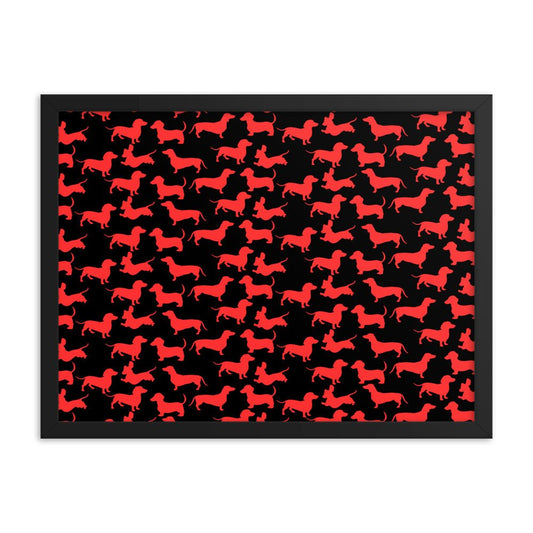 Radiant Red - Dachshund Framed Poster - Real Rad Boutique