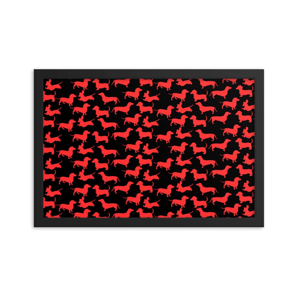 Radiant Red - Dachshund Framed Poster - Real Rad Boutique