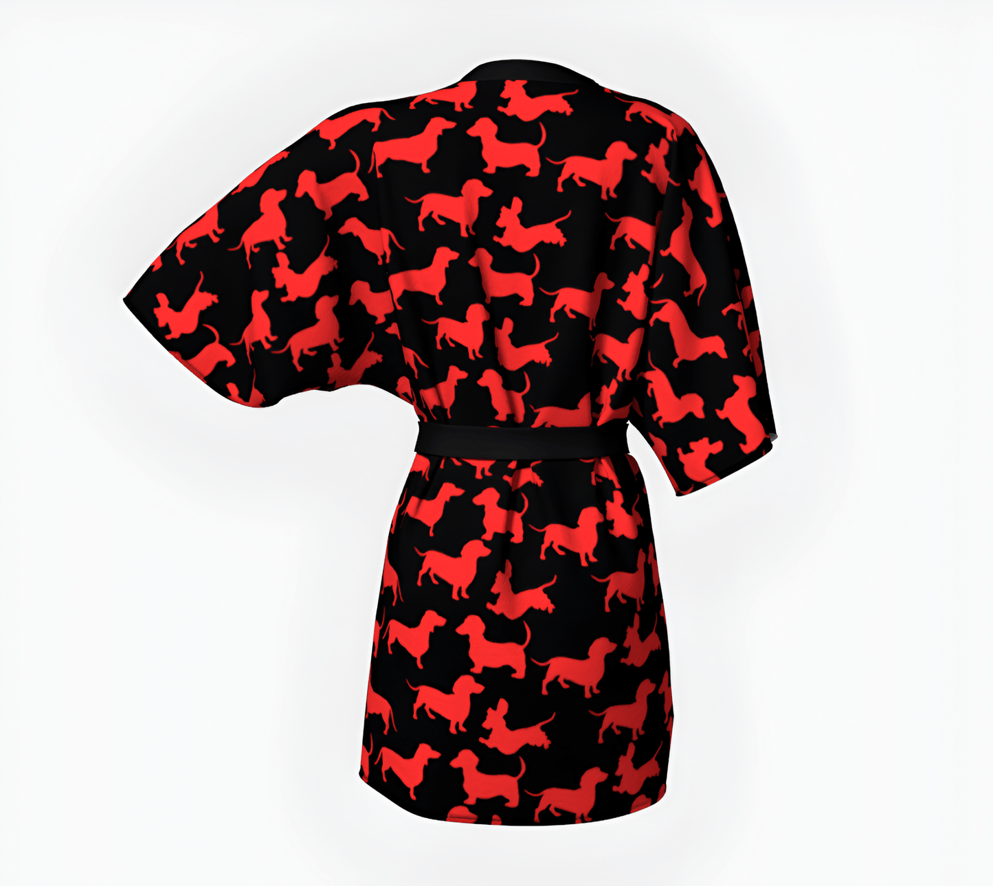 Radiant Red - Dachshund Kimono Robe - Real Rad Boutique