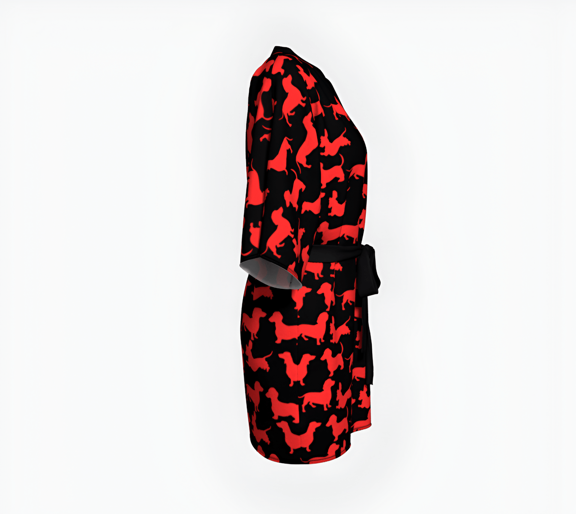 Radiant Red - Dachshund Kimono Robe - Real Rad Boutique