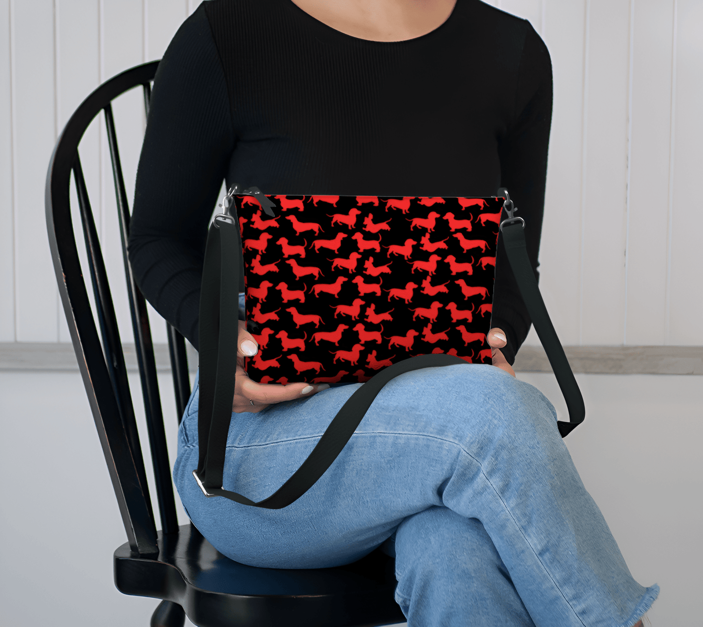 Radiant Red - Dachshund Vegan Leather Crossbody Purse - Real Rad Boutique