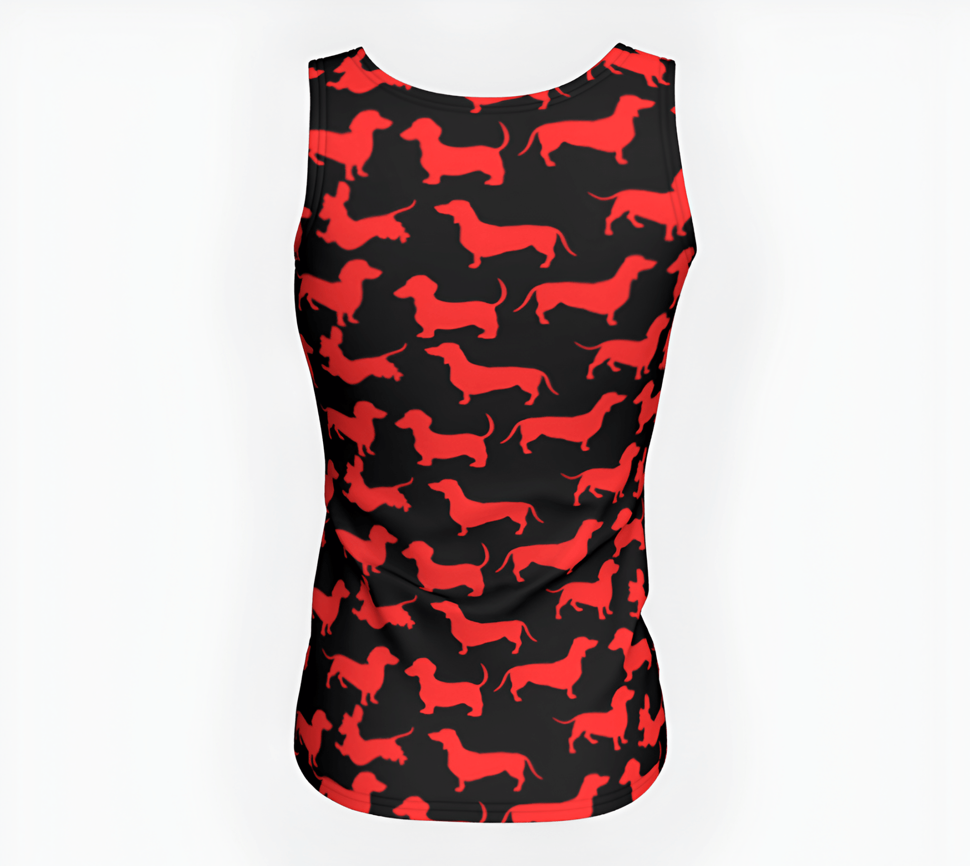 Radient Red - Dachshund Fitted Tank Top - Real Rad Boutique