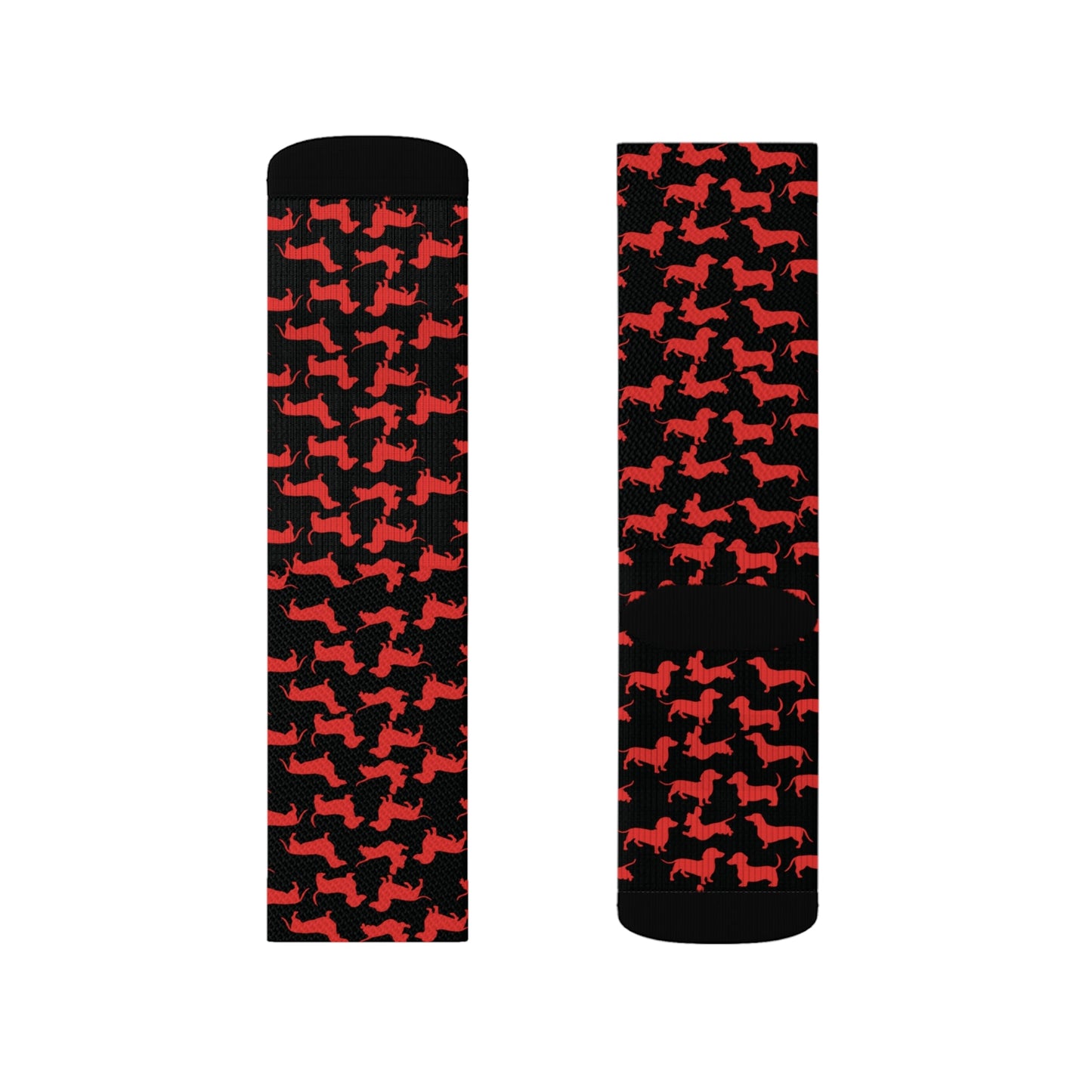 Red Dachshund Parade - Dachshund Socks - Real Rad Boutique