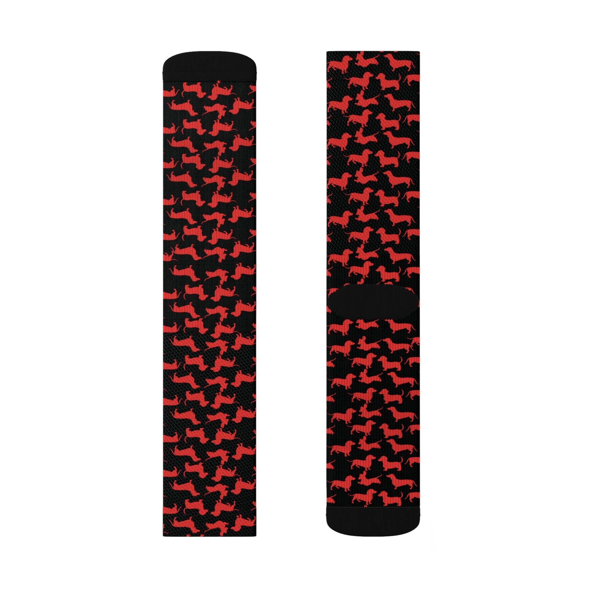 Red Dachshund Parade - Dachshund Socks - Real Rad Boutique