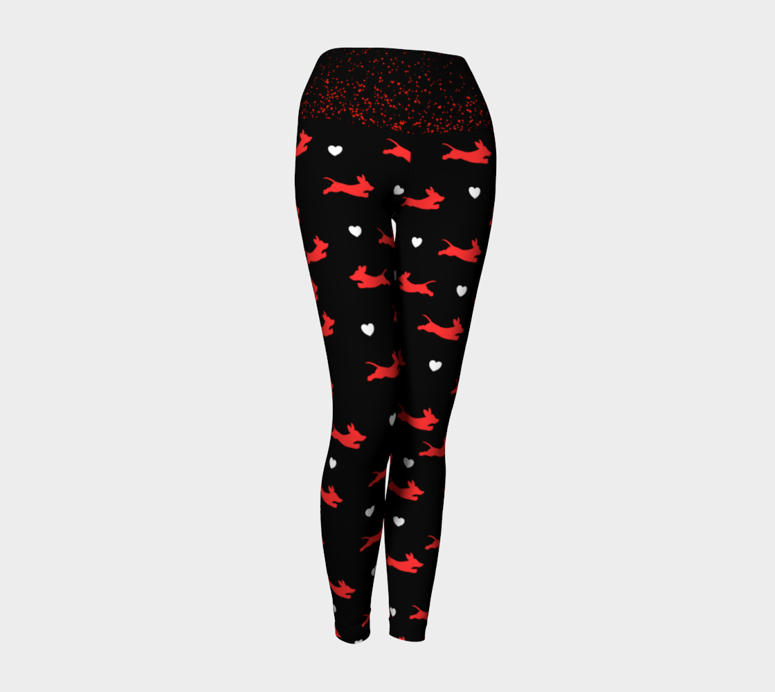 Red Passion - Dachshund Yoga Leggings - Real Rad Boutique