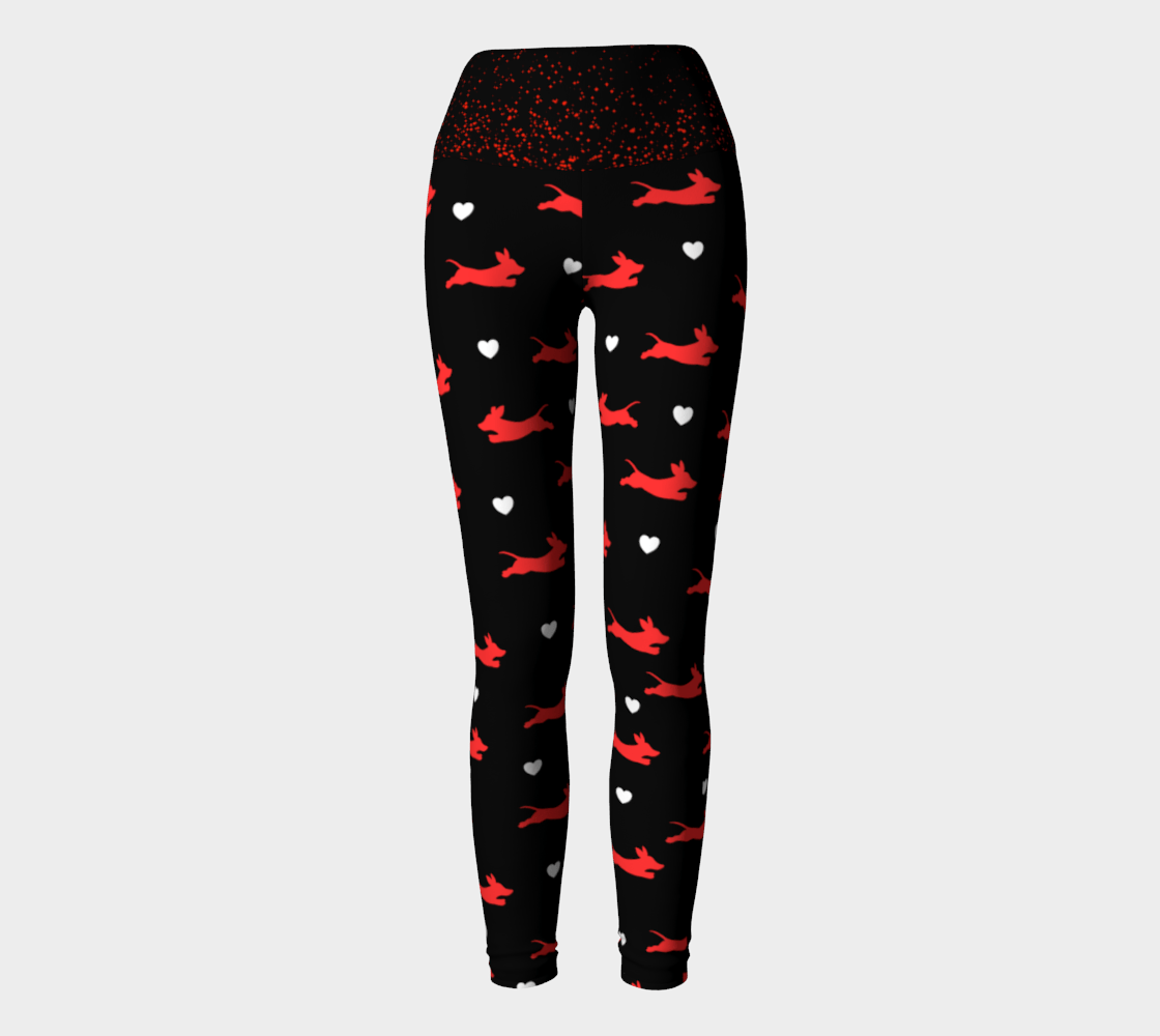 Red Passion - Dachshund Yoga Leggings - Real Rad Boutique