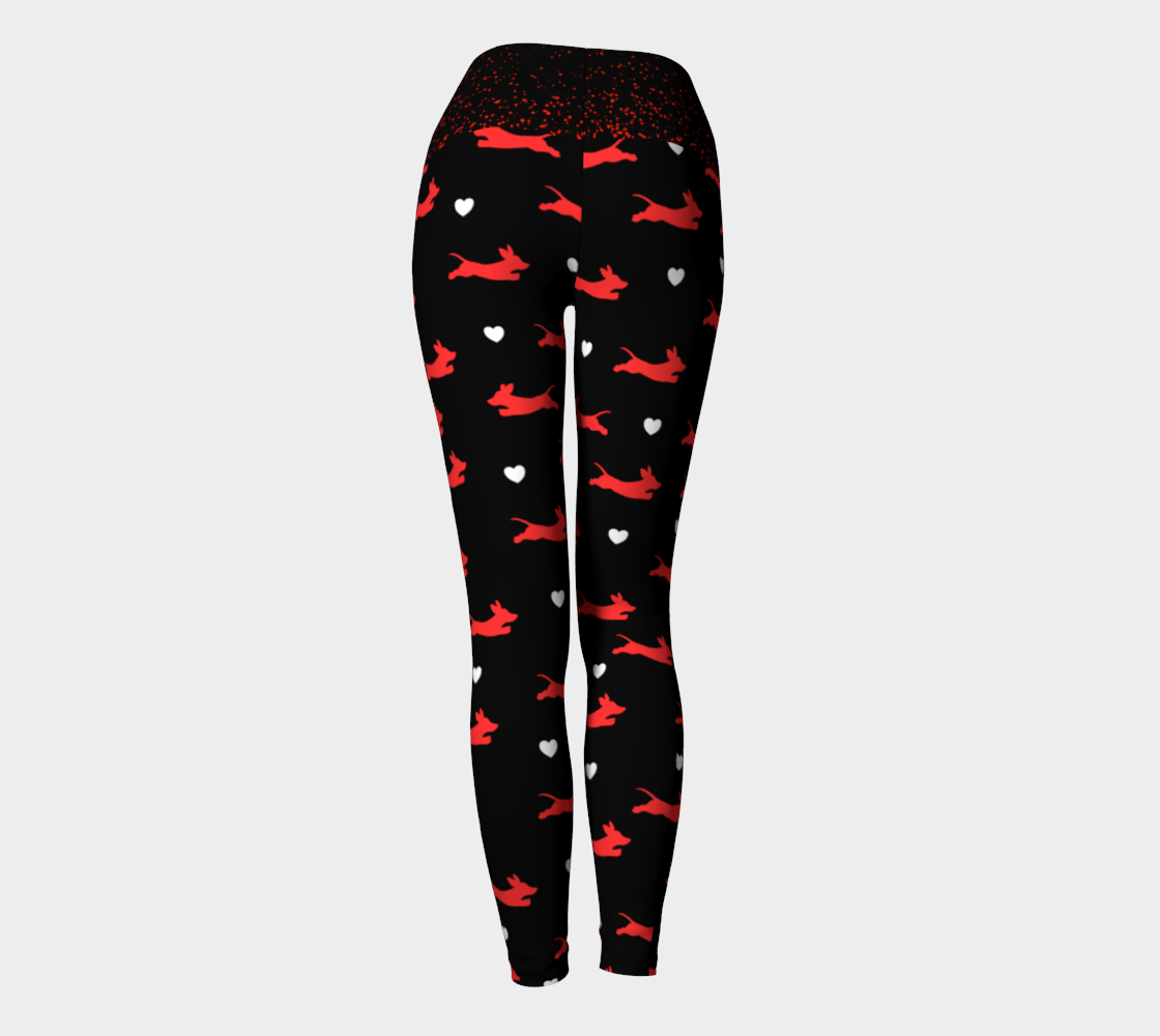 Red Passion - Dachshund Yoga Leggings - Real Rad Boutique