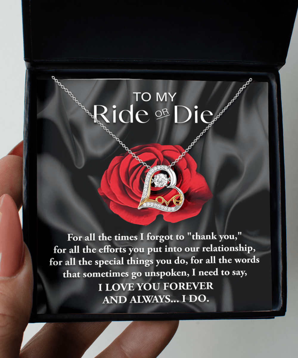 Ride or Die Love - Love Dancing Necklace - Real Rad Boutique