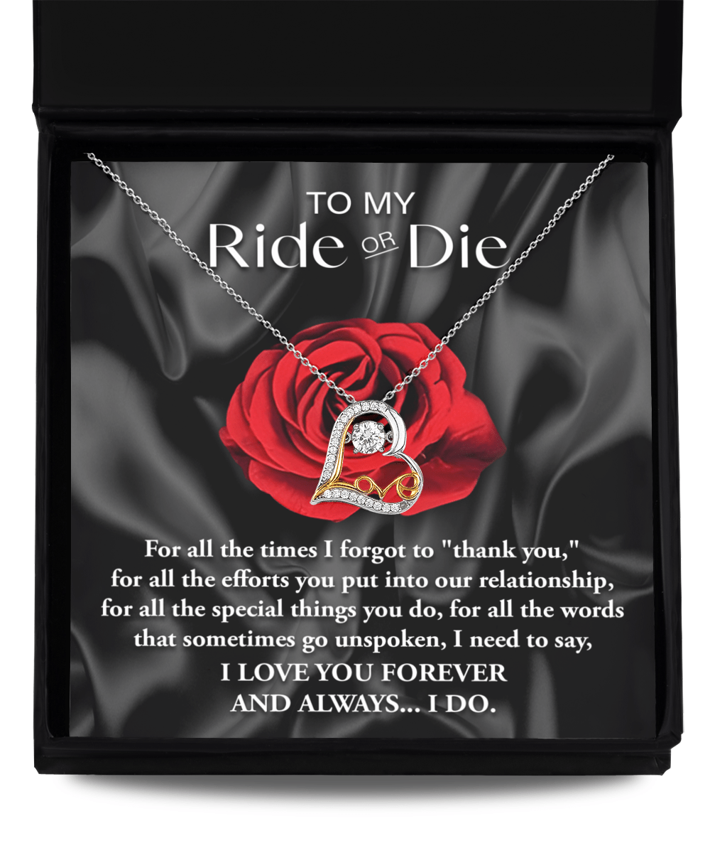 Ride or Die Love - Love Dancing Necklace - Real Rad Boutique