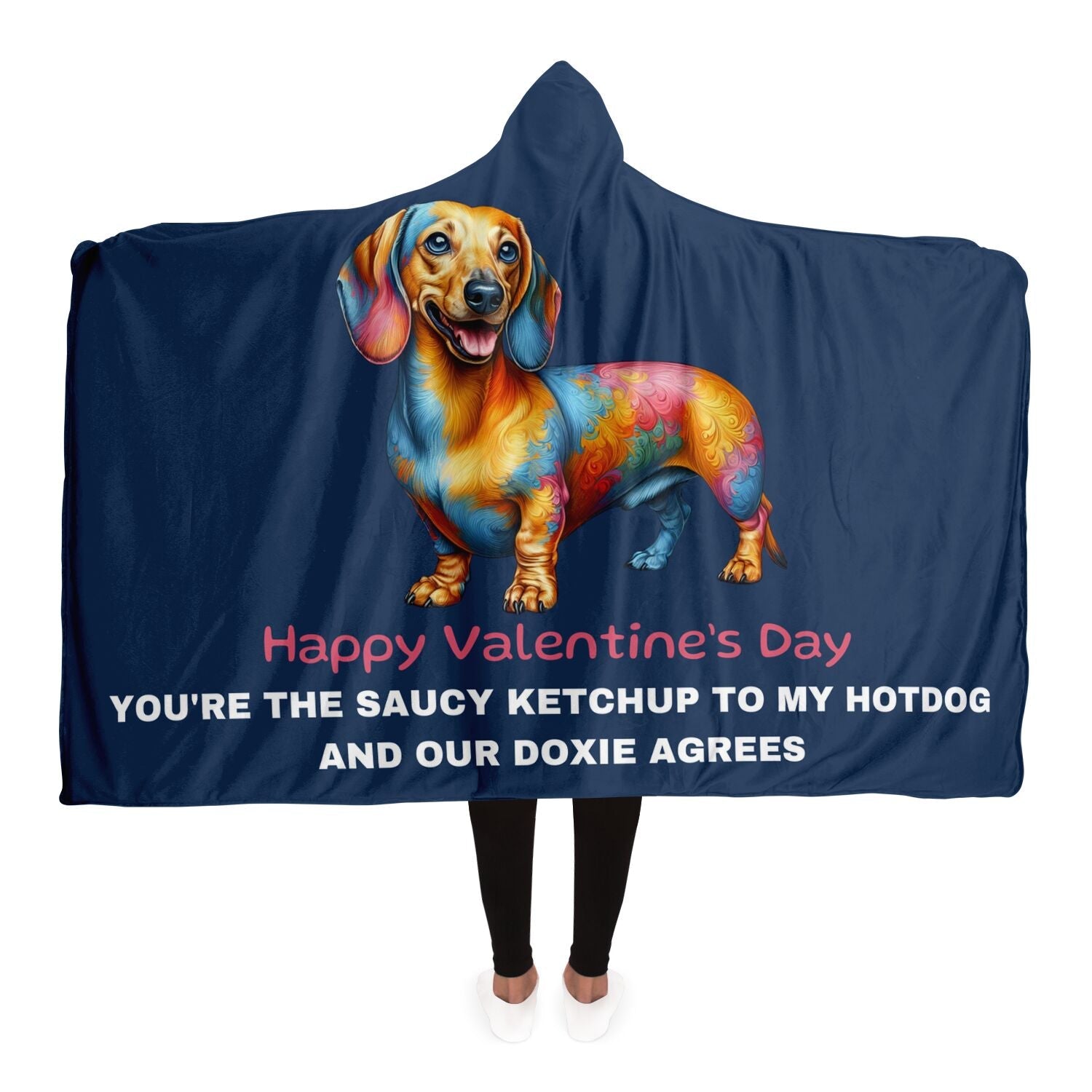 Saucy Duo Delight - Dachshund Hooded Blanket - Real Rad Boutique